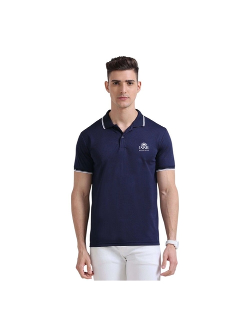 Greys&Blues PrimoKnit Polo Tshirt- Navy Blue with White Tipping